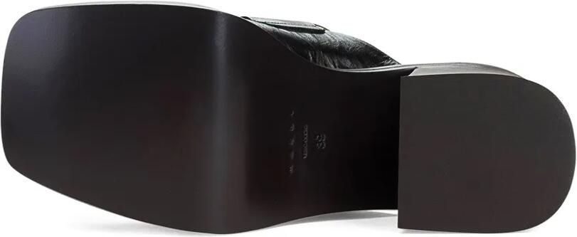 Marni Leren "Black" slippers Zwart - Foto 2