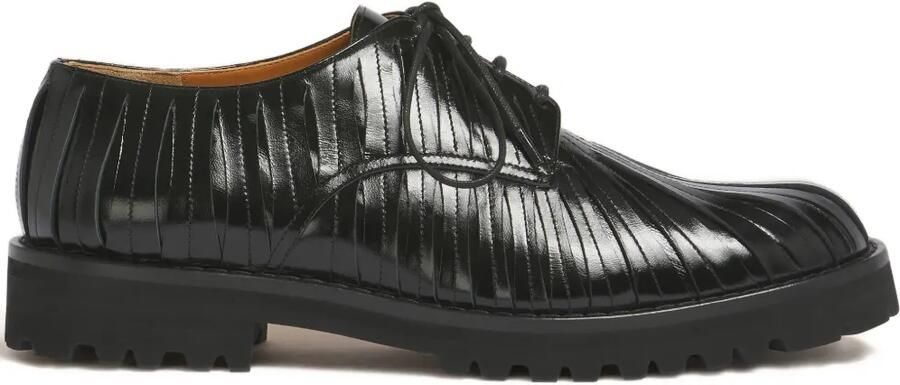 Marni Leren derby schoenen Zwart