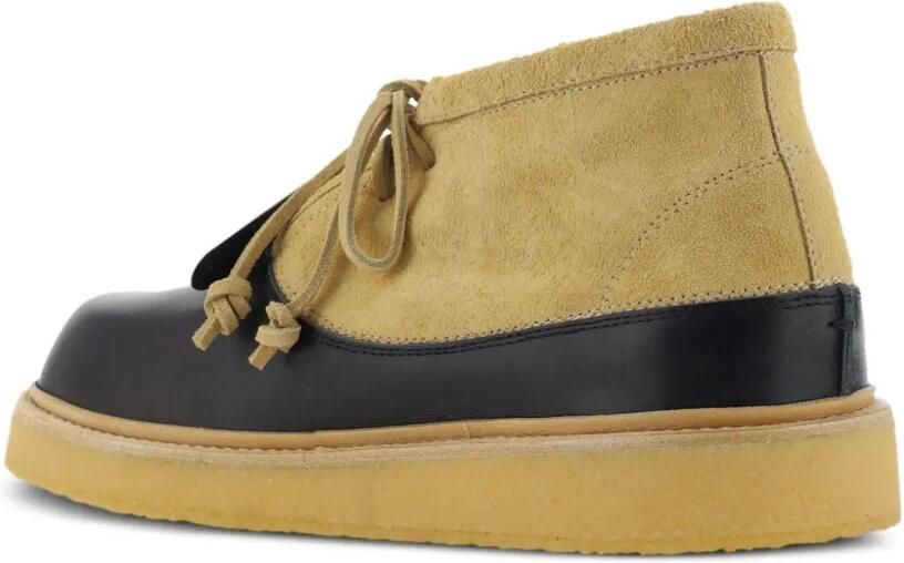 Marni Leren enkellaarzen Beige - Foto 2