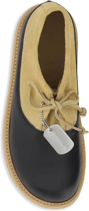 Marni Leren enkellaarzen Beige - Foto 4