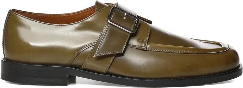 Marni Leren loafers Groen