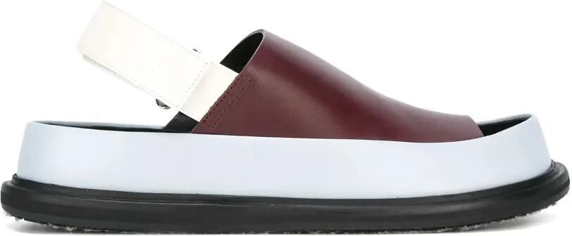 Marni Leren slingback sandalen Rood