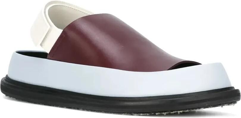 Marni Leren slingback sandalen Rood - Foto 2