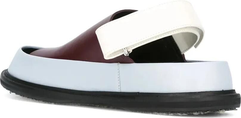 Marni Leren slingback sandalen Rood - Foto 4