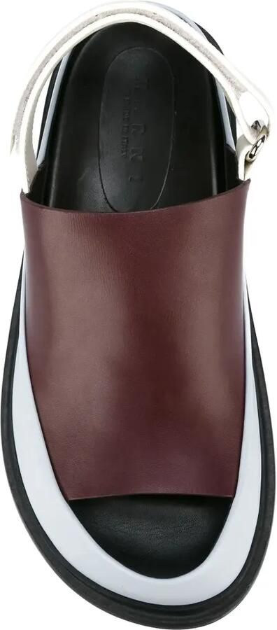 Marni Leren slingback sandalen Rood - Foto 3