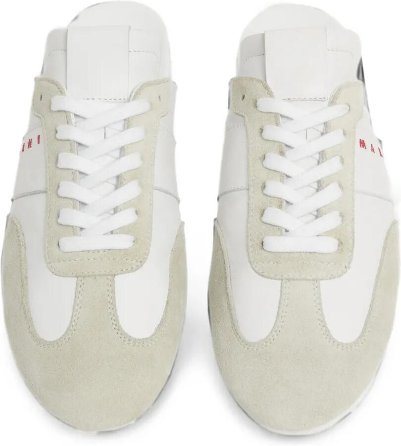 Marni Nappa leren en suède Softy Soccer slip-on sneakers Wit - Foto 2