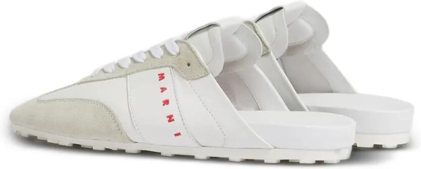Marni Nappa leren en suède Softy Soccer slip-on sneakers Wit - Foto 4