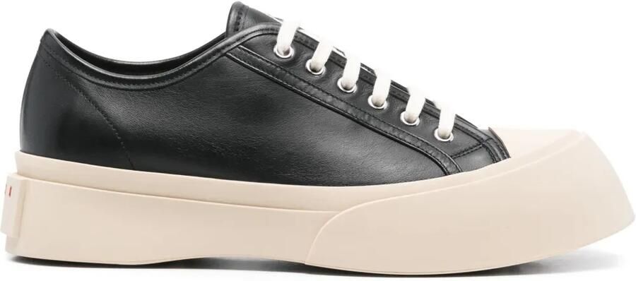 Marni Pablo leren sneakers met plateauzool Zwart