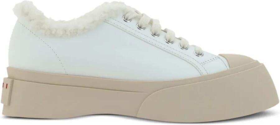 Marni Pablo low-top sneakers met lammy afwerking Wit