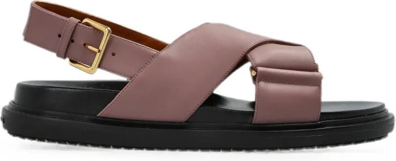 Marni Sandalen met gekruiste bandjes en gespen Roze