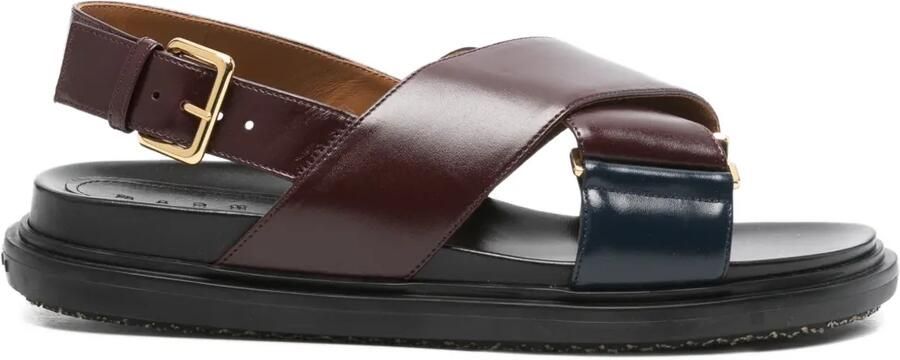 Marni Sandalen met gekruiste bandjes Rood