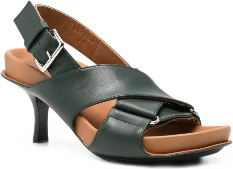 Marni Sandalen met gespsluiting en gekruiste bandjes Groen - Foto 3
