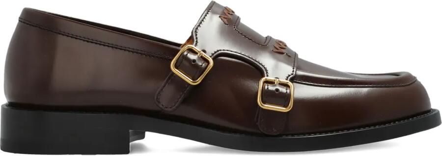 Marni Schoenen met geborduurd logo Bruin