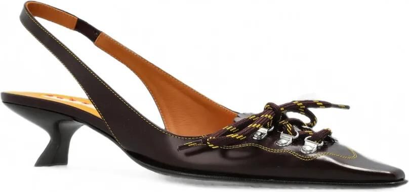 Marni Slingback pumps Bruin - Foto 5