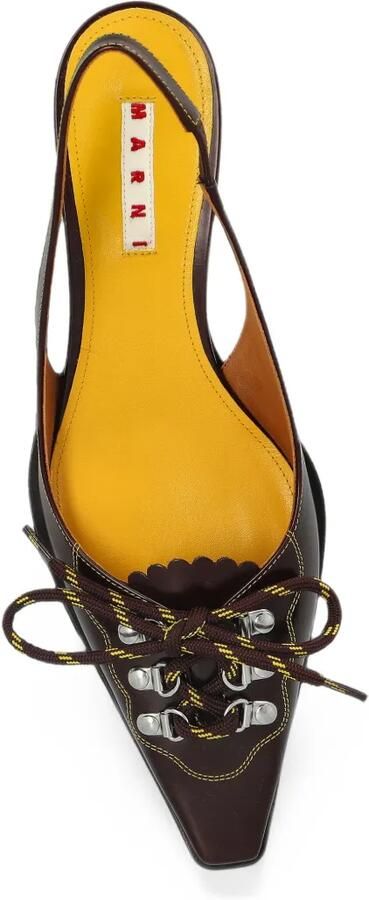 Marni Slingback pumps Bruin - Foto 3
