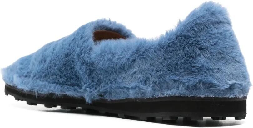 Marni Slippers van imitatiebont Blauw - Foto 2