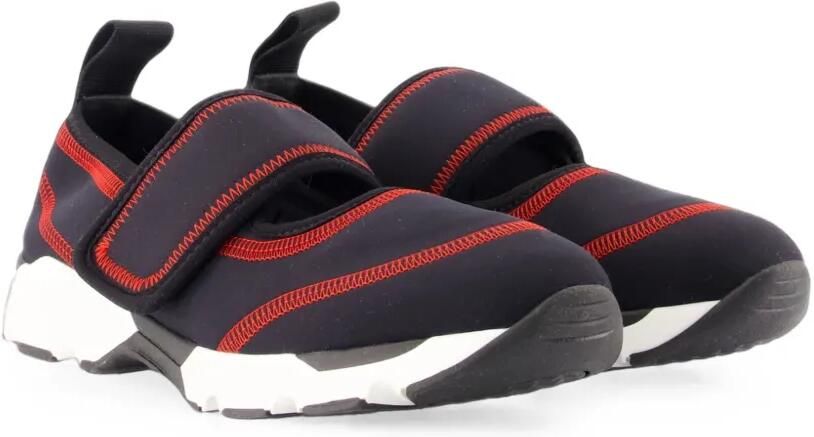 Marni Sneakers met contrasterende stiksels en klittenband Zwart