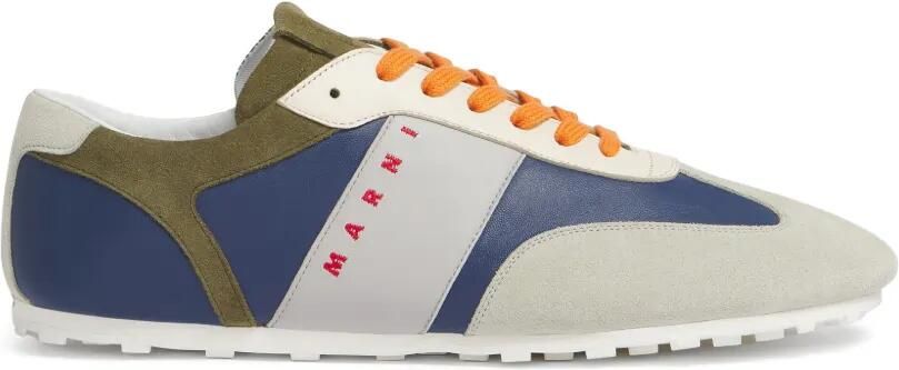 Marni Sneakers met suède afwerking en vlakken Beige