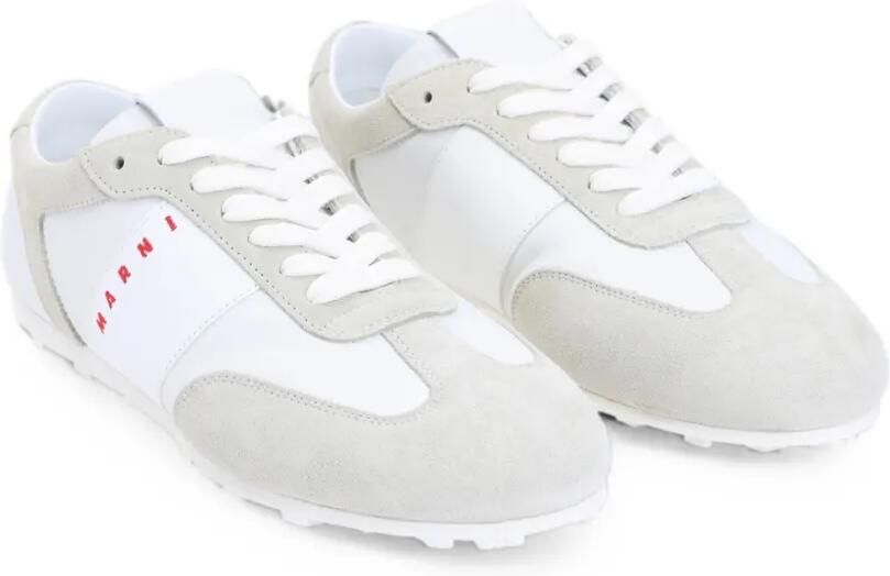 Marni Sneakers met suède vlak en logoprint Wit - Foto 3