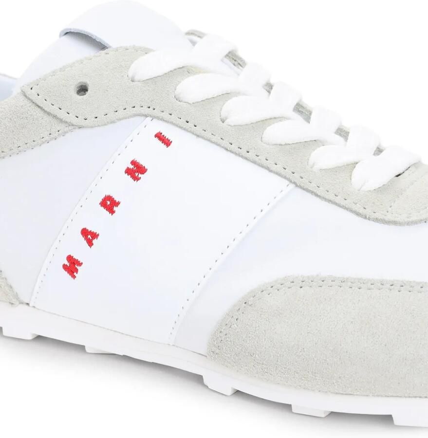 Marni Sneakers met suède vlak en logoprint Wit - Foto 2
