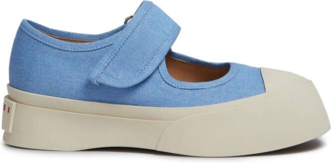 Marni Pablo Mary Jane denim sneakers Blauw