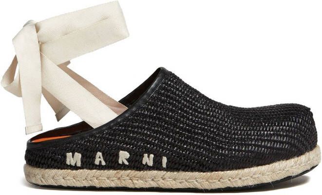 Marni Sabot schoenen met strik Blauw