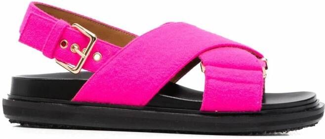 Marni Sandalen met gekruiste bandjes Roze