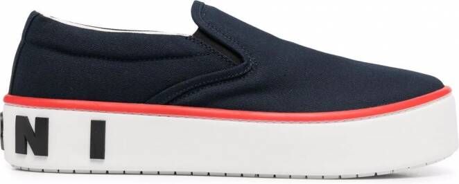 Marni Sneakers met logoprint Blauw