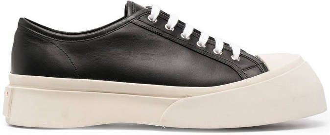 Marni 302 leren sneakers met plateauzool Zwart