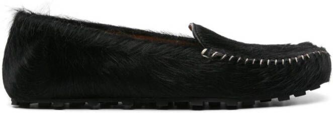 Marni textured fleece loafers Zwart