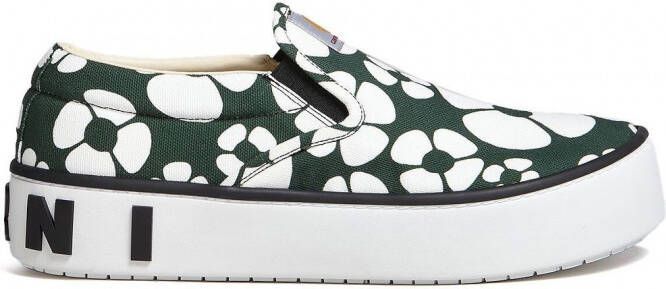 Marni x Carhartt sneakers met bloemenprint Groen