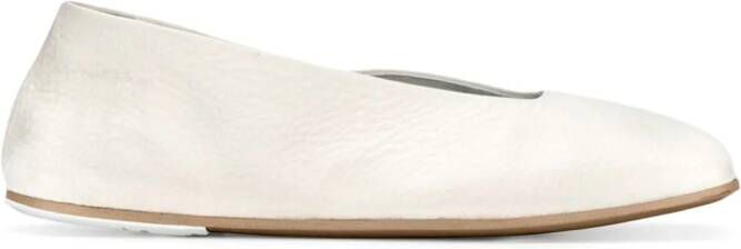Marsèll Ballerina's met vierkante neus Wit