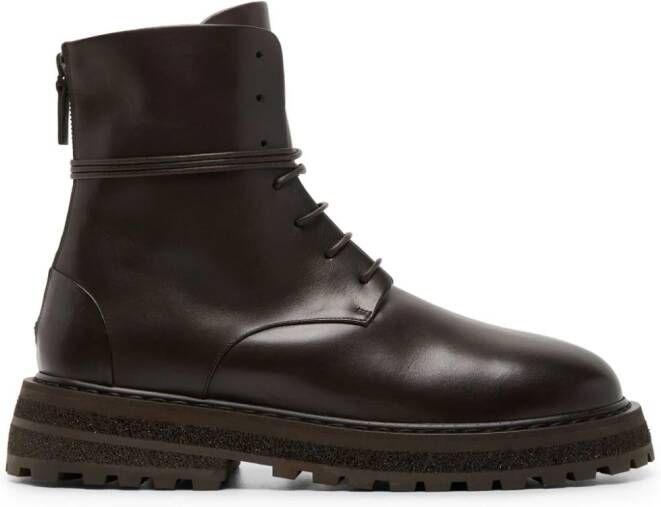 Marsèll Carro leren combat boots Bruin