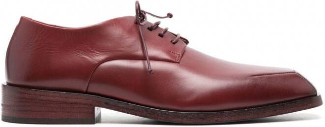 Marsèll Derby schoenen met vierkante neus Rood