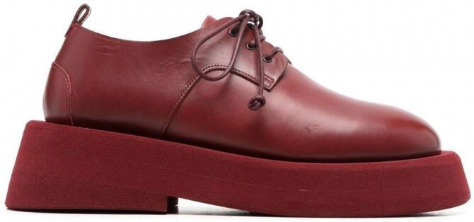 Marsèll Oxford leren veterschoenen Rood