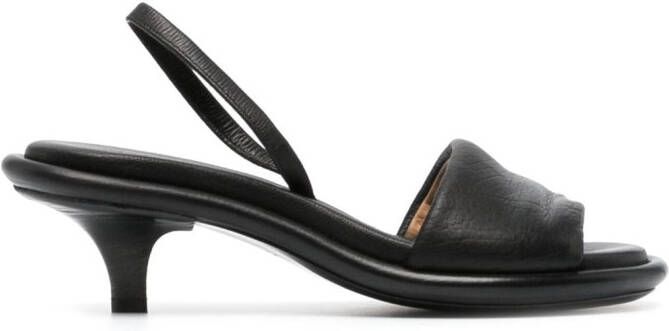 Marsèll Leren slingback sandalen Zwart
