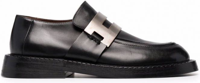 Marsèll Loafers met metallic plakkaat Zwart