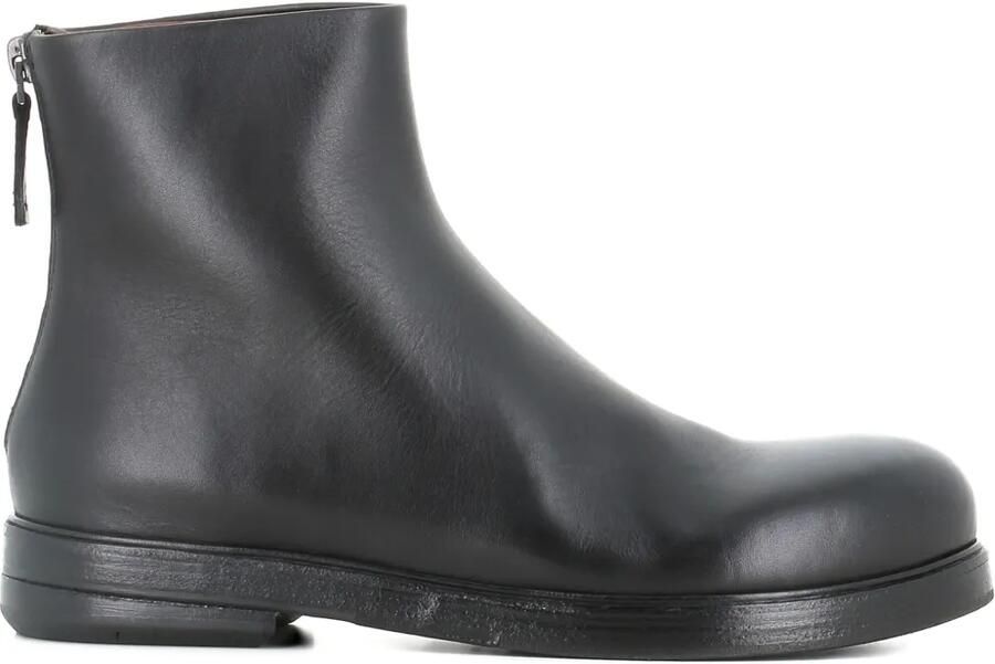 Marsèll 30 mm Zucca Zeppa leren enkellaarzen Zwart