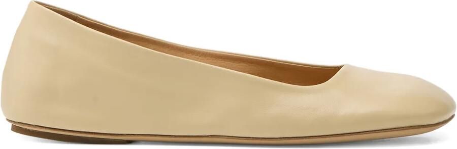 Marsèll Ballerina's met vierkante neus Beige