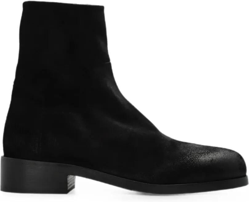 Marsèll distressed-effect leather ankle boots Zwart