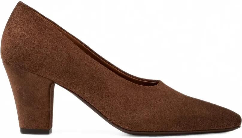 Marsèll Figura suède pumps met amandelvormige neus Bruin