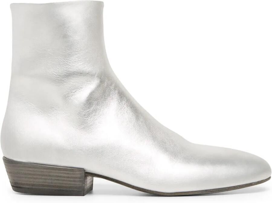 Marsèll Granblocco metallic leren enkellaarzen Zilver