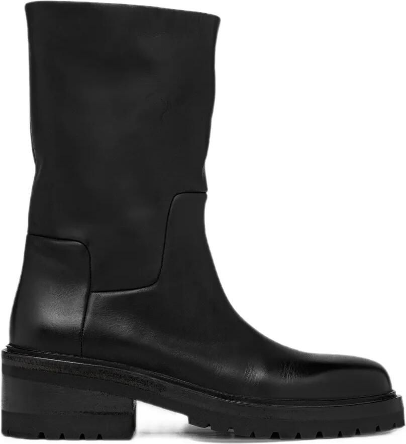 Marsèll leather lug-sole biker boots Zwart