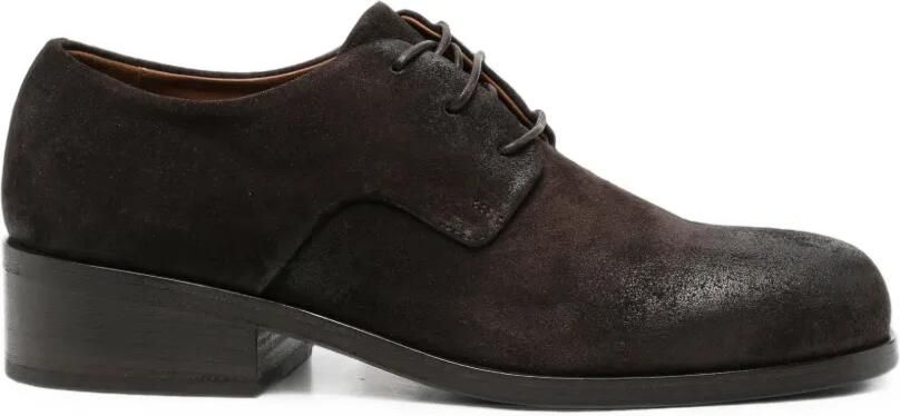 Marsèll Leren derby schoenen met gerafeld effect Bruin