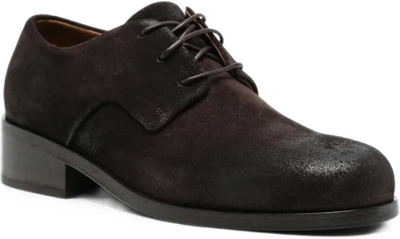 Marsèll Leren derby schoenen met gerafeld effect Bruin - Foto 2