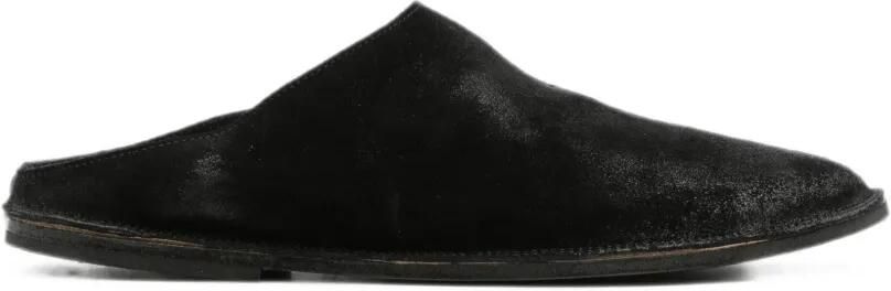 Marsèll Slip-on muiltjes met gerafeld effect Zwart