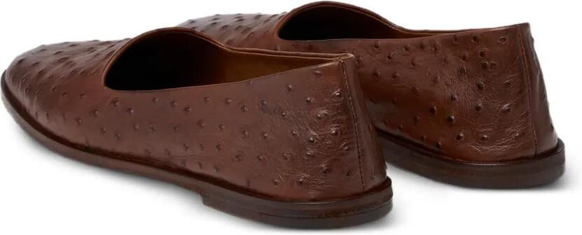 Marsèll Stesa leren loafers met struisvogel-effect Bruin - Foto 3