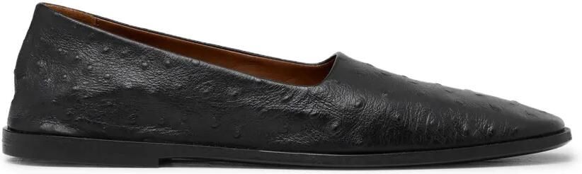 Marsèll Stesa leren loafers met struisvogel-effect Zwart - Foto 3