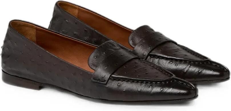 Marsèll Suède loafers met puntige neus en struisvogel-effect Bruin - Foto 3