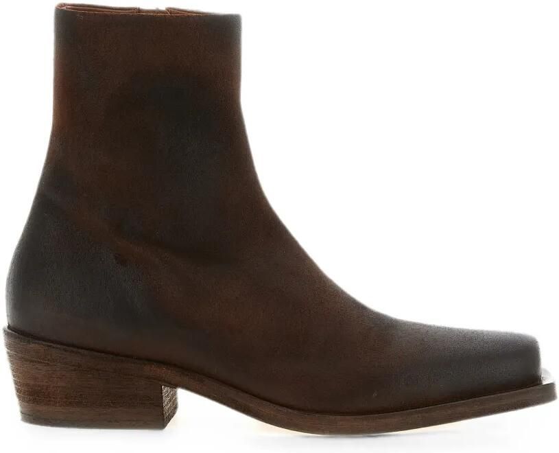 Marsèll Tex enkellaarzen met effect Bruin
